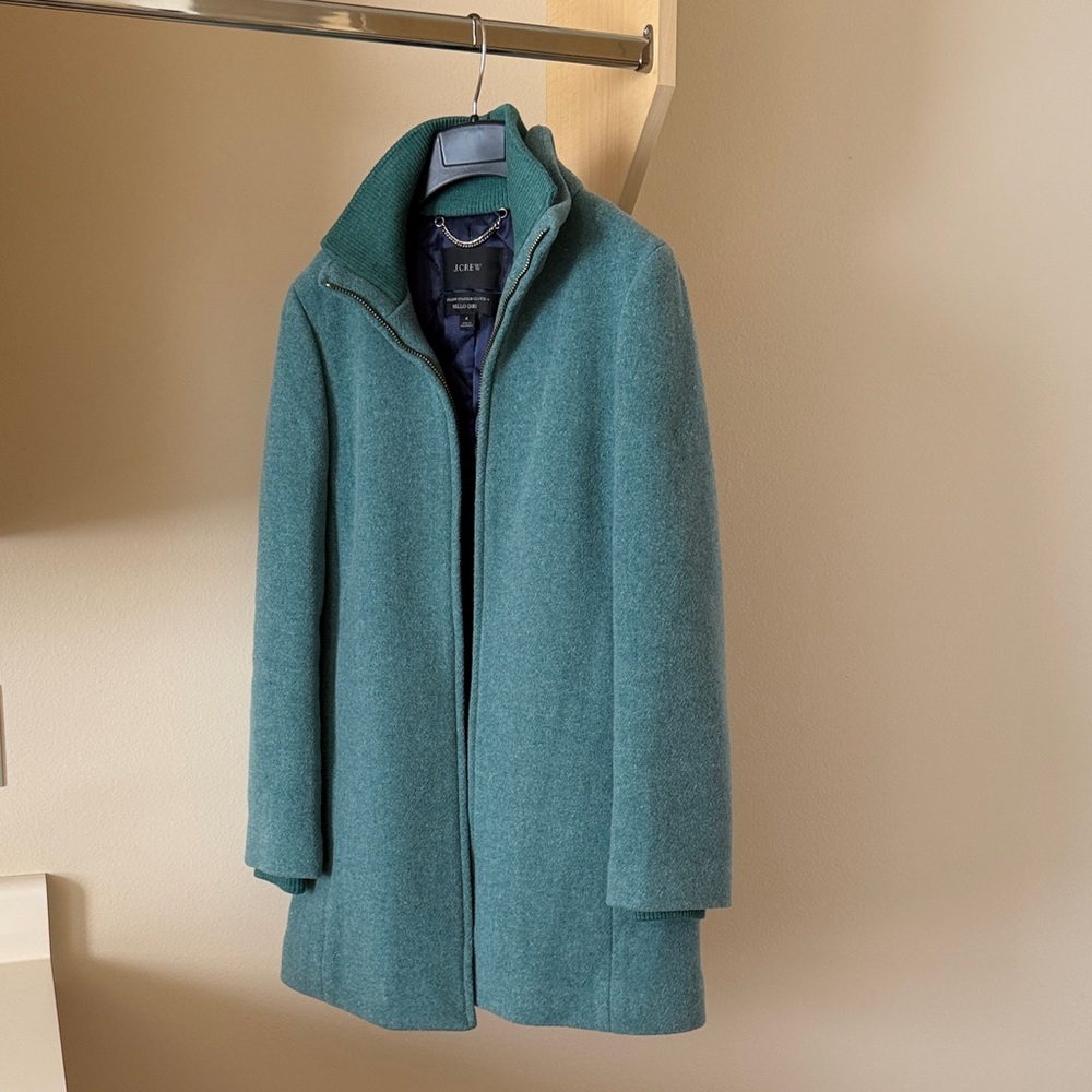 JCrew Women’s Wool Italian Stadium Cloth by Nelli Gori coat jacket size 4